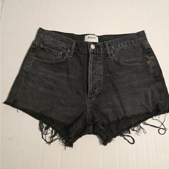 Agolde Parker Cutout Short in Black Size 37 - Picture 2 of 11